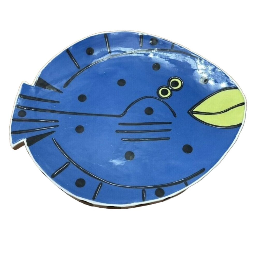 Palmer Studio (Alison) Handmade & signed Fish Serving Platter USA